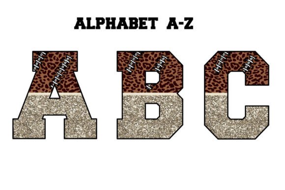 American Football Alphabet Sublimation3 Graphics and Illustrations