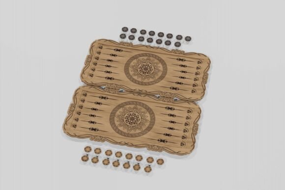 Backgammon Laser Cut Vector Files SVG