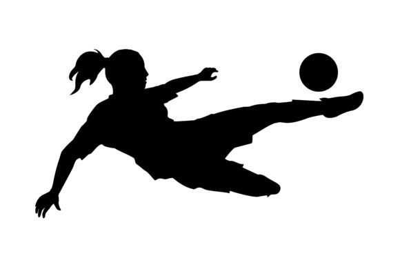 BLACK SILHOUETTE of FOOTBALLER