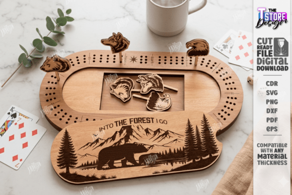 Bringing the Cribbage Board Laser Cut into Embroidery Work