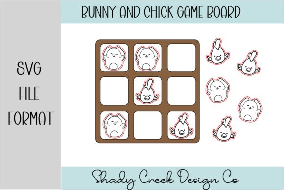 Bunny and Chick Game Board Laser Cutting for Board Games