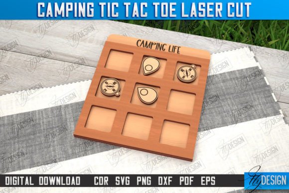 Camping Tic Tac Toe Wooden Game Design Review
