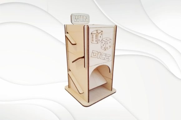Dice Tower Game Board: Laser Cut Design for Branding & Packaging