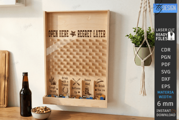 Drink Drop Bar Game Plinko Laser Cut Wall Decor