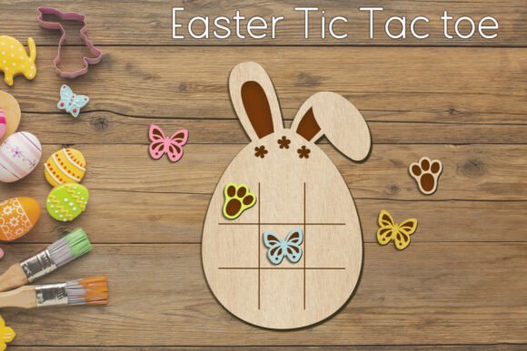Easter Tic Tac Toe: Laser Cutting Game for Spring