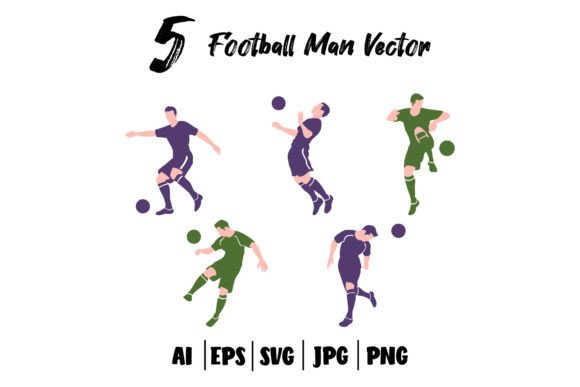Football Man Vector Graphics for Editorial Illustrations