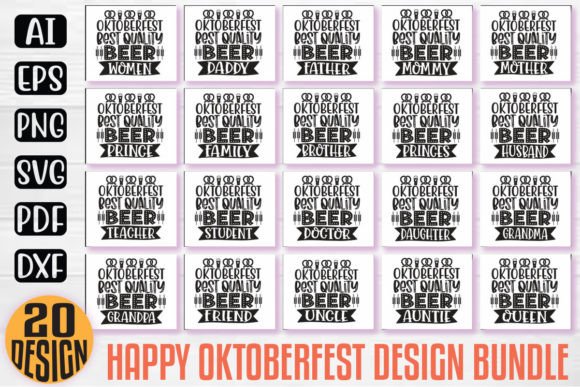 Happy Oktoberfest Beer Designs: Graphics & Crafts Bundle