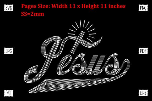 JESUS Rhinestone Template: Freebies Graphics Review