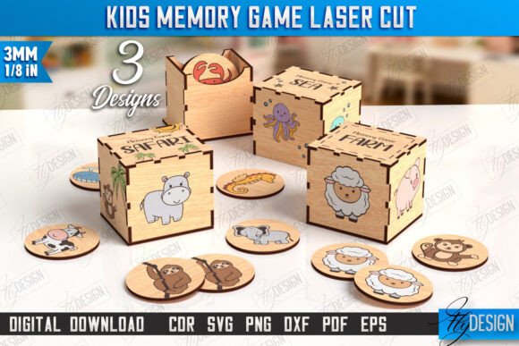 Kids Memory Game Laser Cut Bundle: Other Toys Amp Laser Cutting