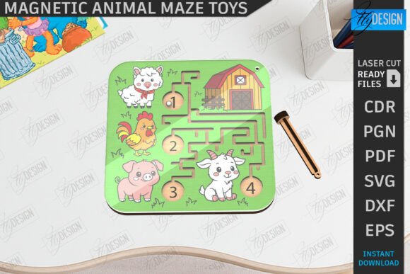 Magnetic Maze Game Laser Cutting Design Asset Review
