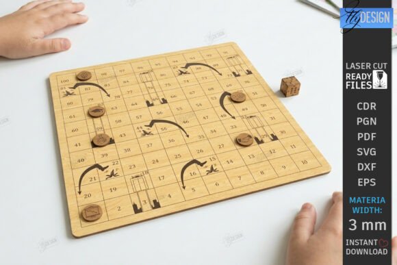 Snakes and Ladders Laser Cutting for Board Game Branding