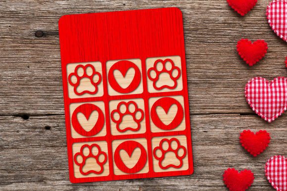 Tic Tac Toe Game Laser Cutting for Board Games Crafters