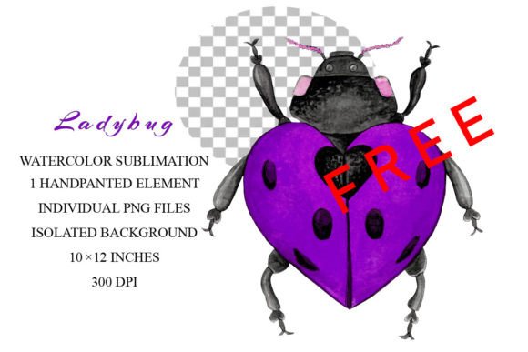 Watercolor Ladybug Graphics: Freebies Review for Designers