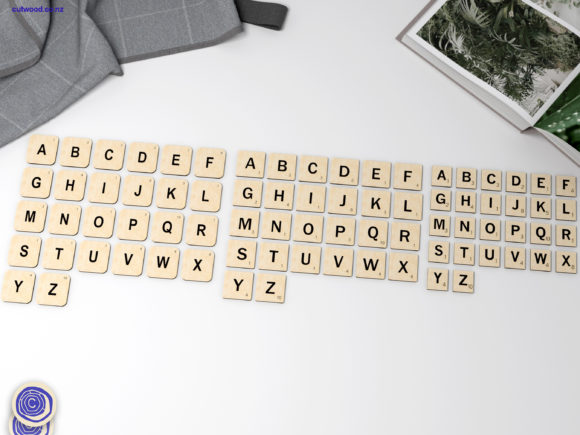 Word Game Tile Alphabet for Laser Cutting & Other Toys Amp
